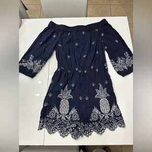 FARM Rio Navy Garment with White Accents